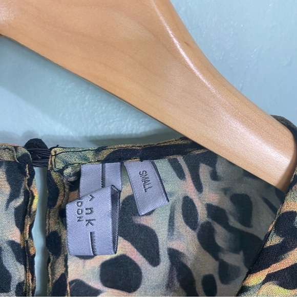 Anthropologie Blnk Miranda‎ Joelle Blouse Long Sleeve Camo Green Sz S - Picture 3 of 6